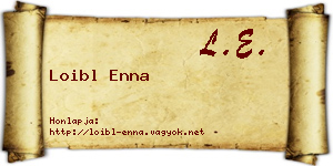Loibl Enna névjegykártya